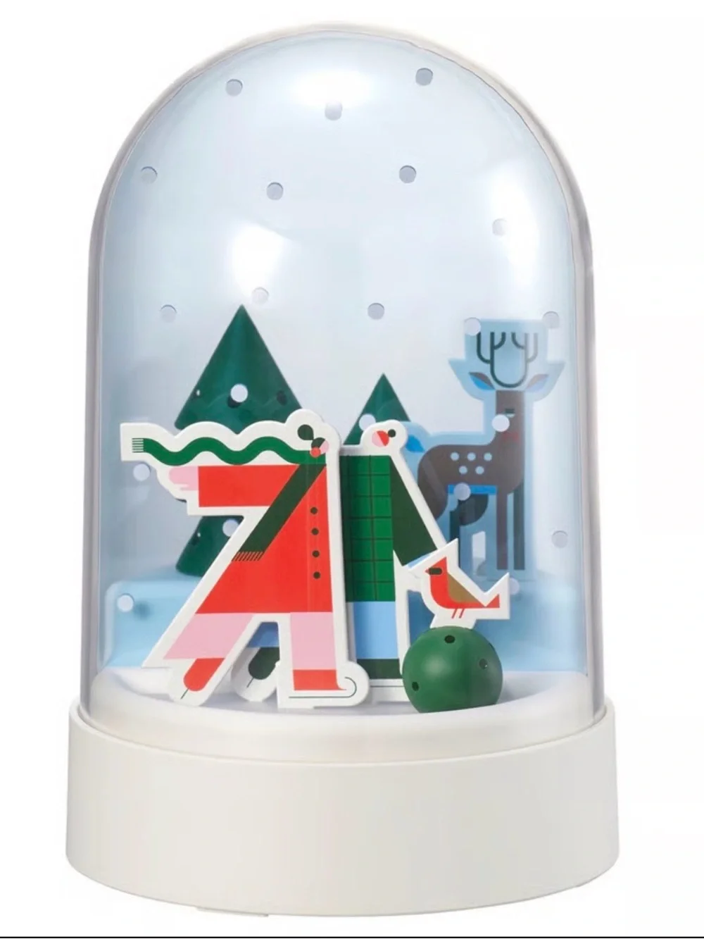 IKEA STRALA Globe Lamp Skater Deer Trees Winter Christmas By Katie Kirk HTF
